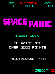 Space Panic box art for Colecovision